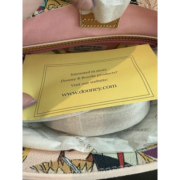 Dooney & Bourke 2022 Disney Multi Princess Small Satchel Purse * NWT - Picture 6 of 6